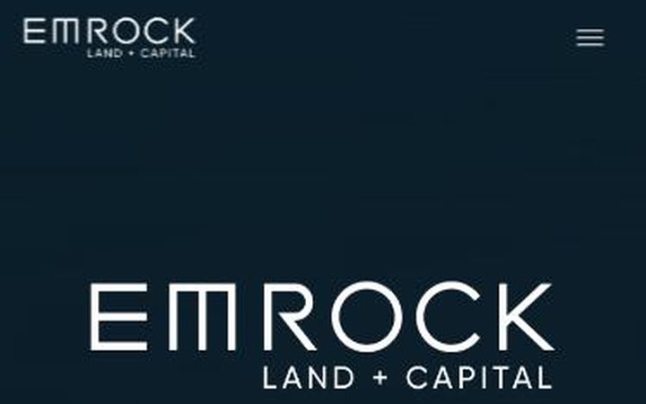 The EMROCK Land + Capital homepage
